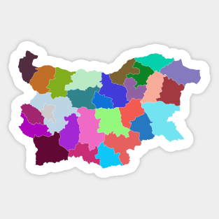 Bulgaria Color Map Sticker